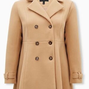 Torrid high low womens double breasted coat. NWT size 6X